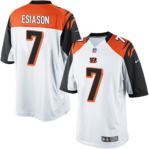 Men's Limited Boomer Esiason Nike Jersey White Road - #7 NFL Cincinnati Bengals